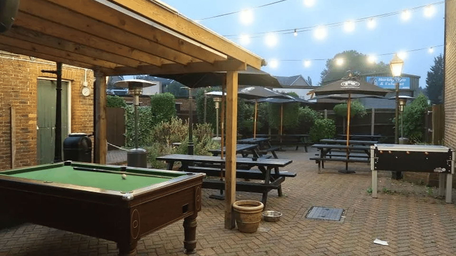 Outdoor pool table The Tavern