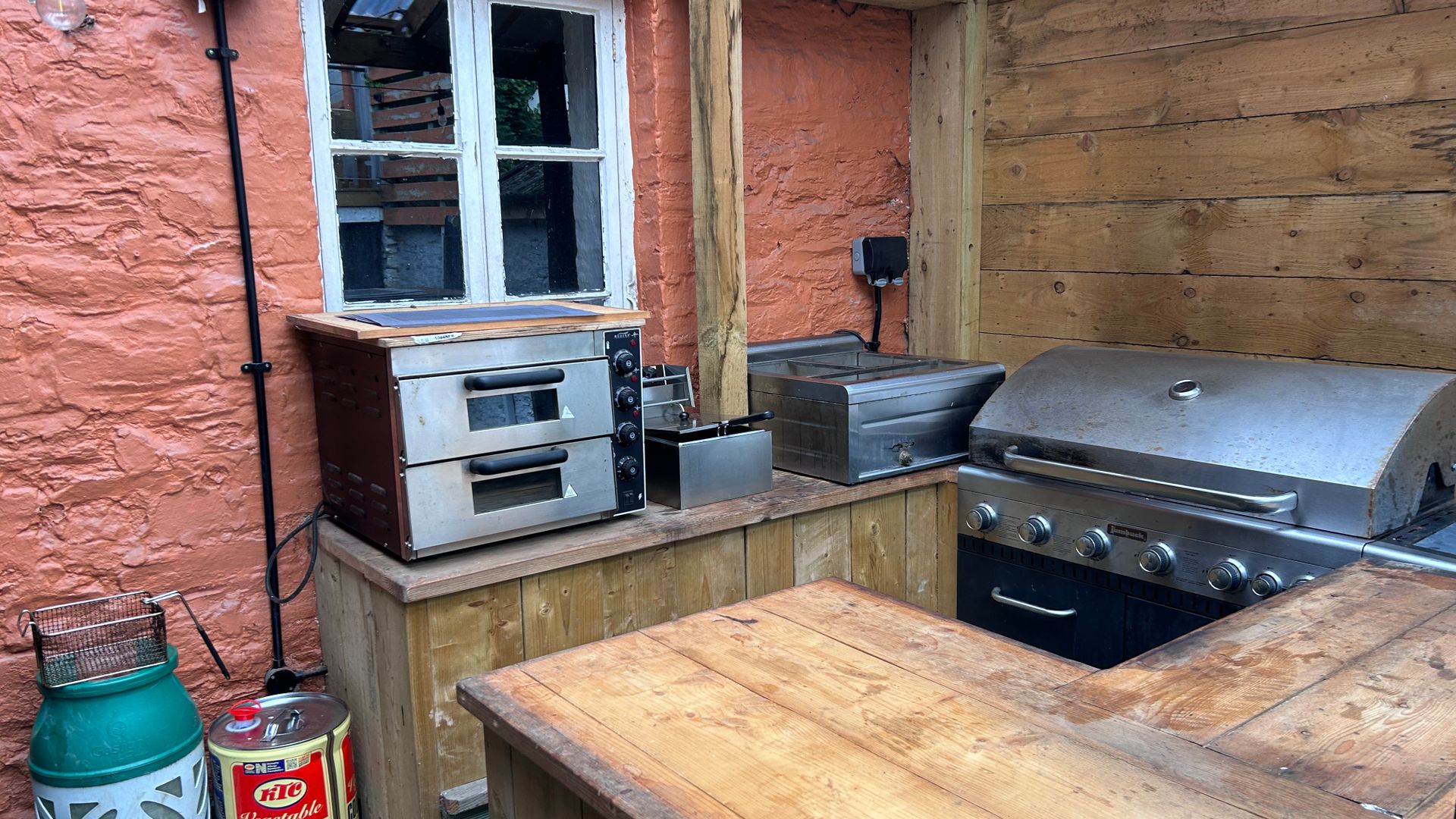 Kitchen equipment outside