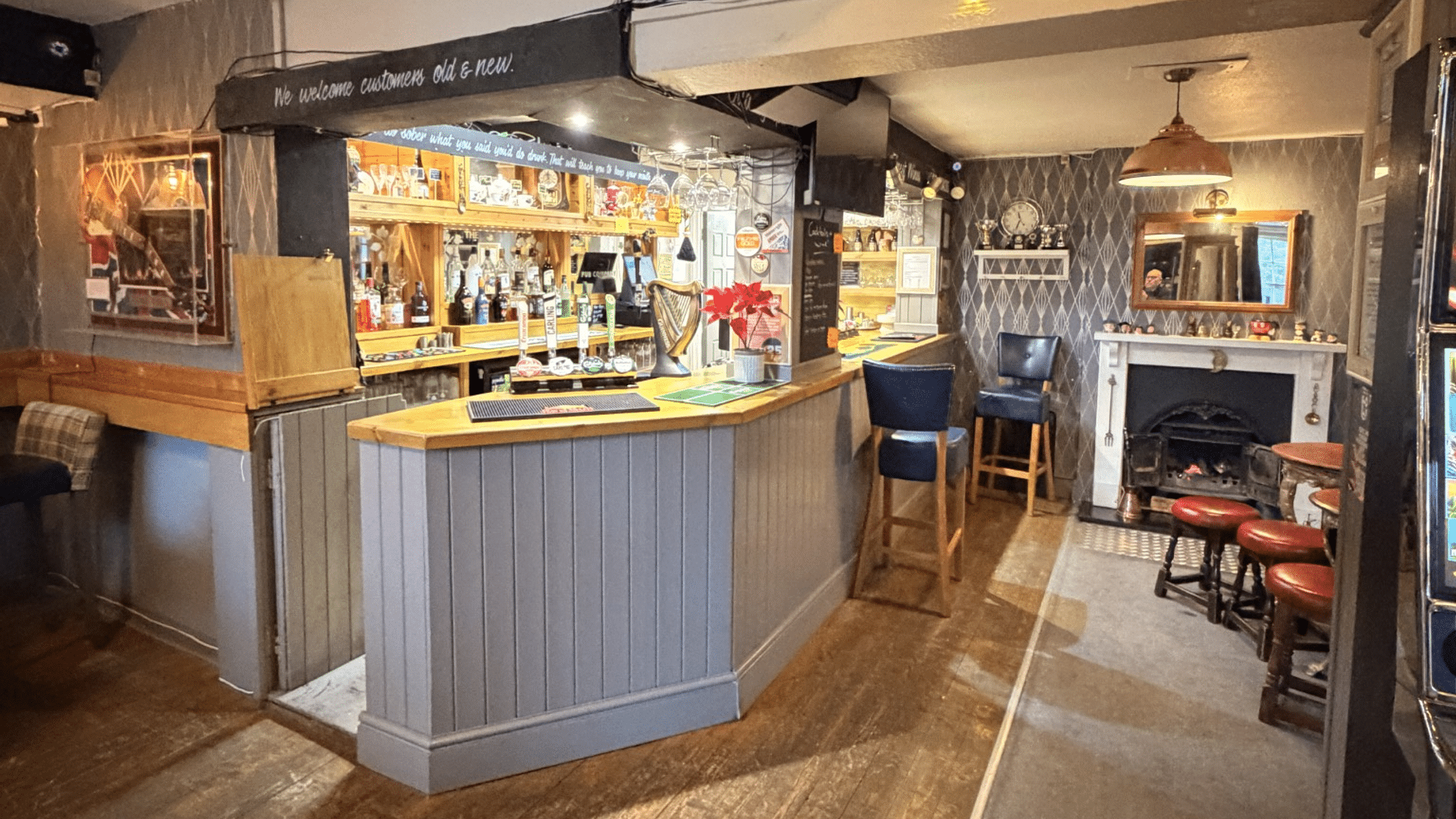 Bar area inside The Six Bells