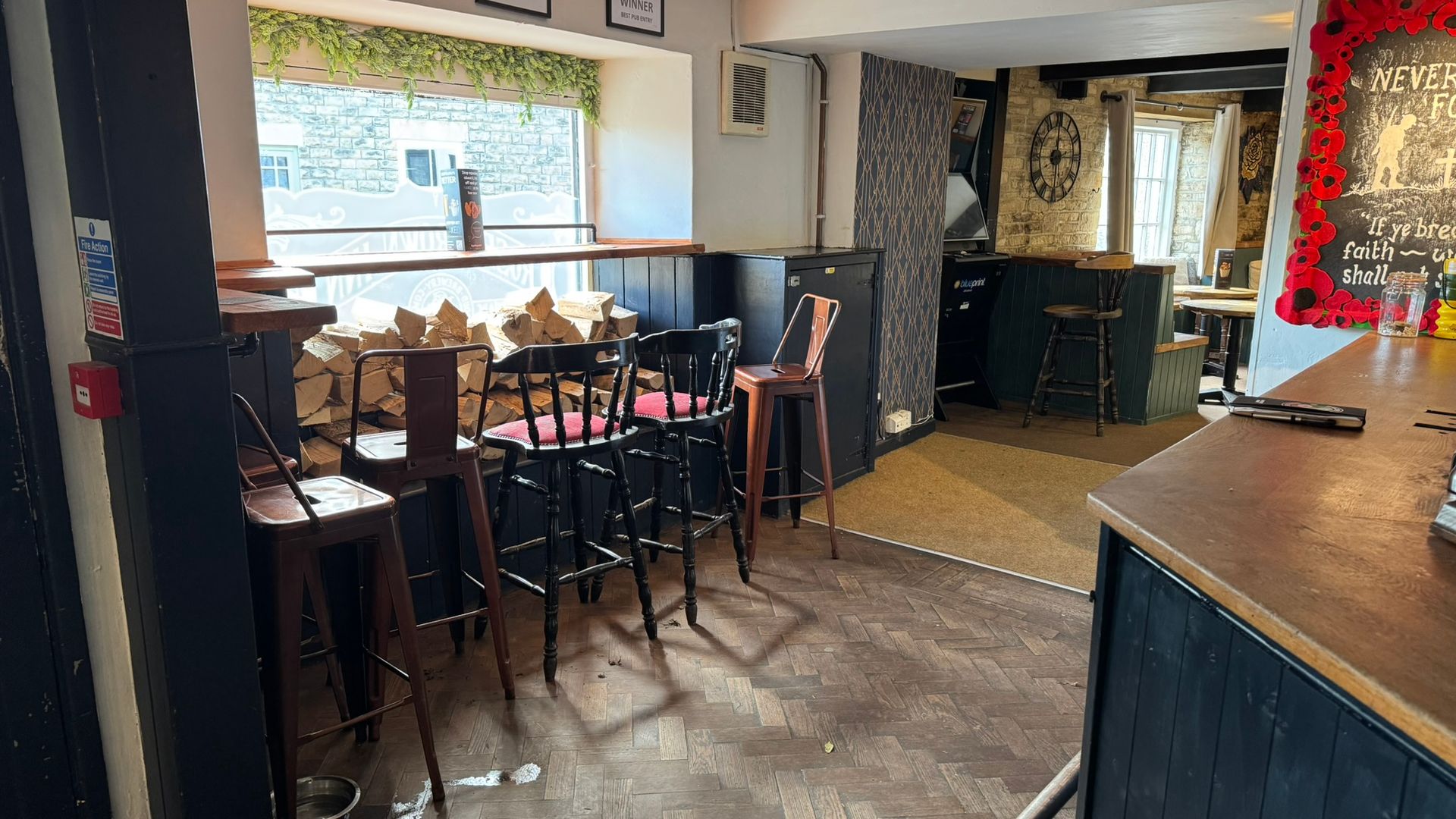Additional seating at the Rose and Crown