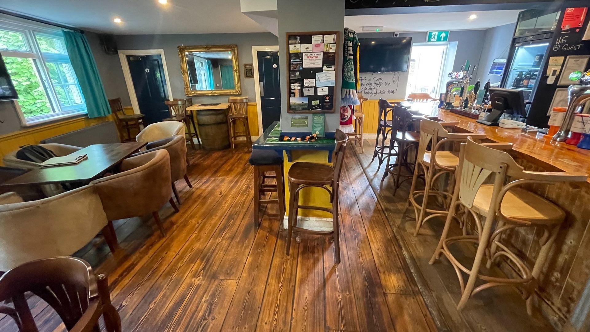Seating area by bar The Wheatsheaf