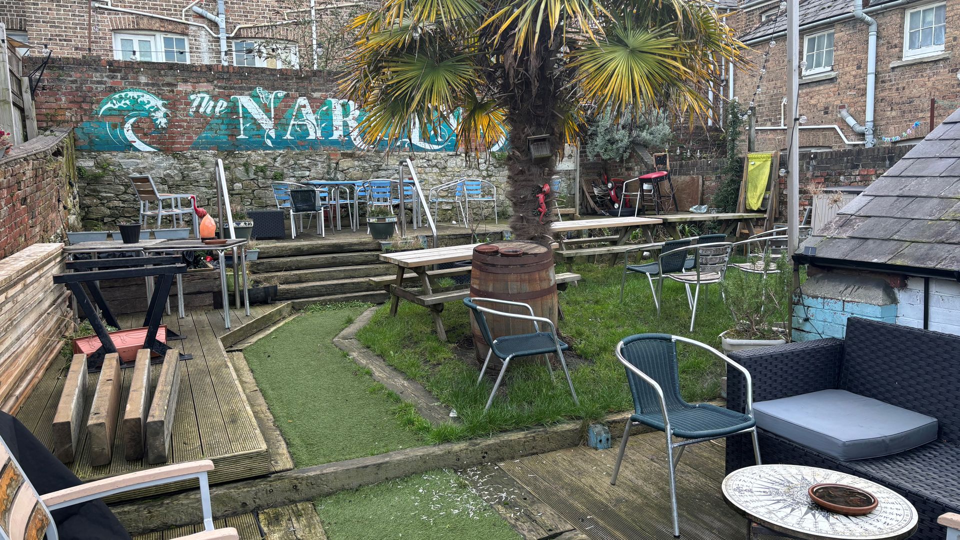 Beer garden, Belvedere Inn