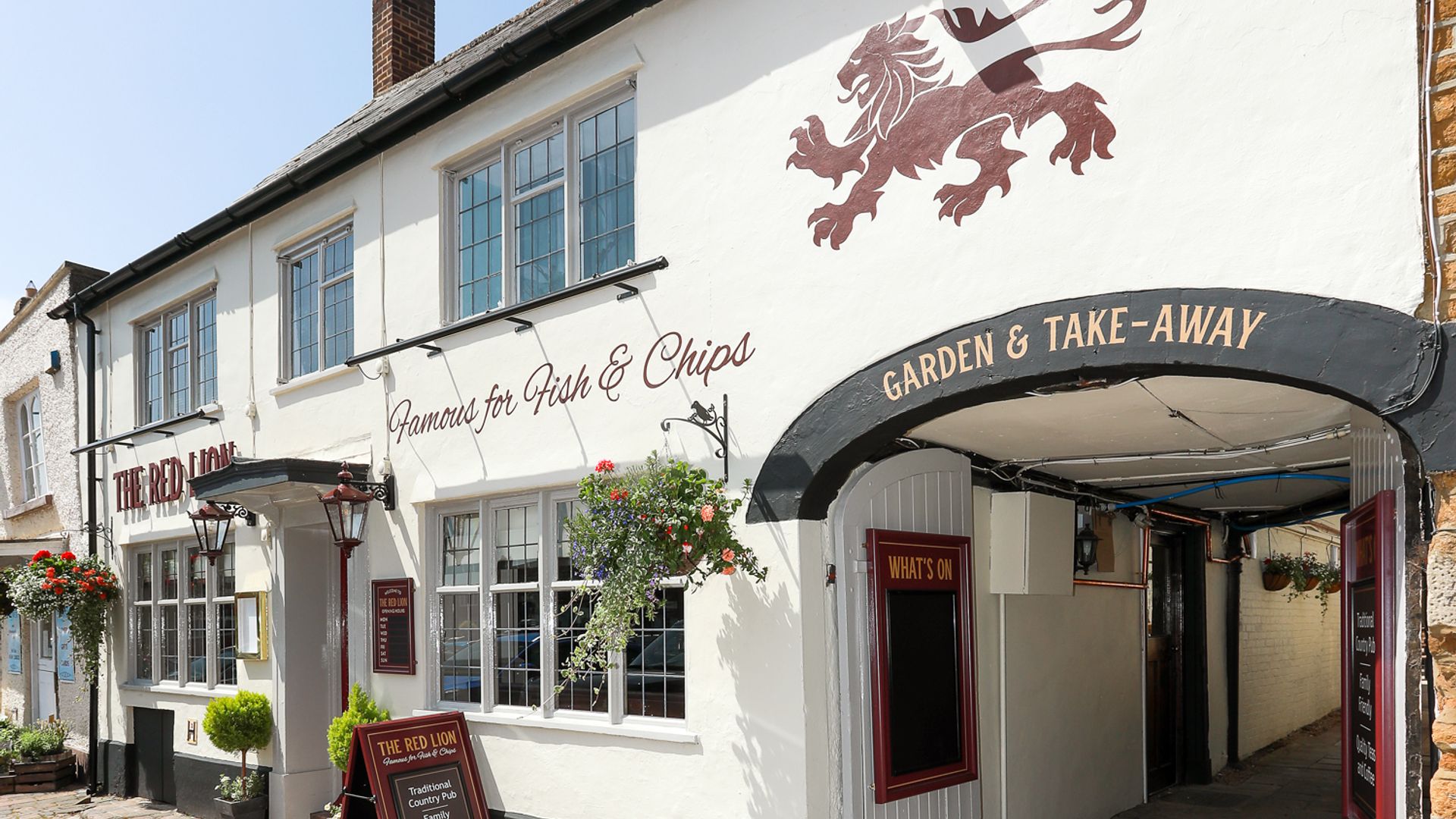 Side entrance to the Red Lion