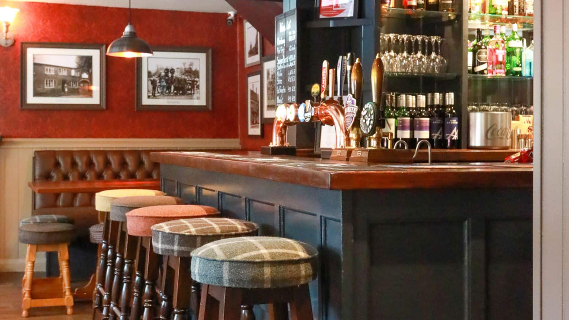 Stools by the bar