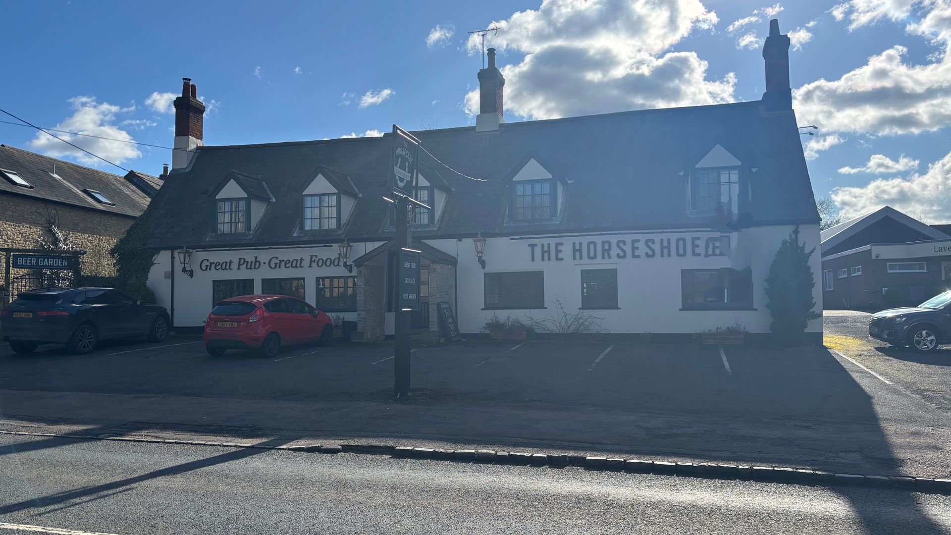Car park area, The Horseshoe Pub & Restaurant