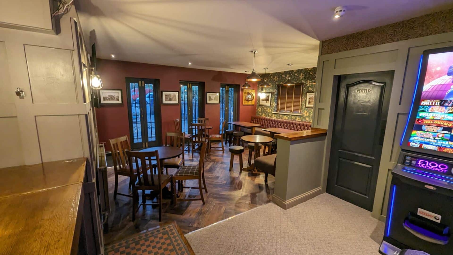 Seating inside the Prince Albert