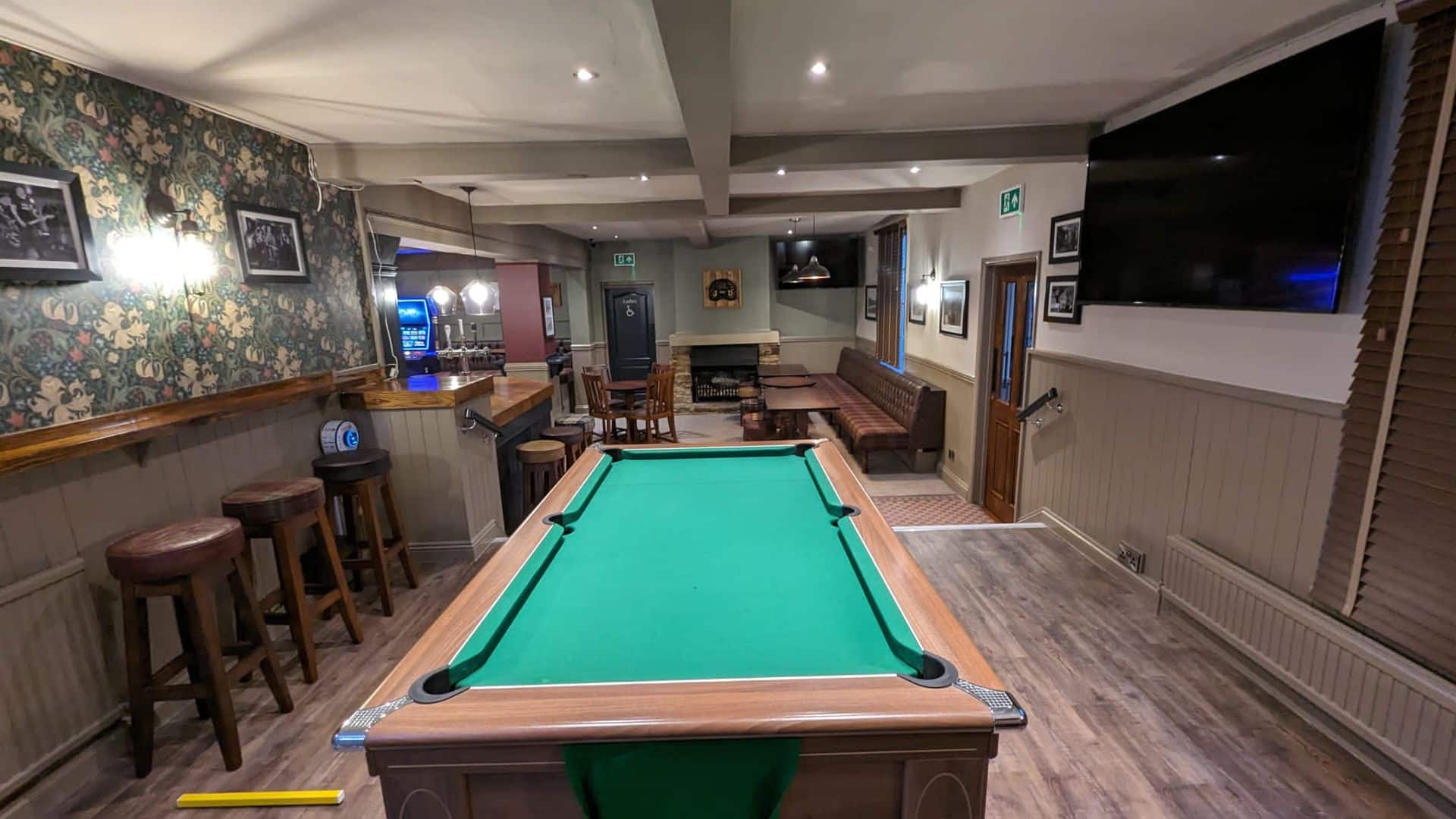 Pool table inside the Prince Albert