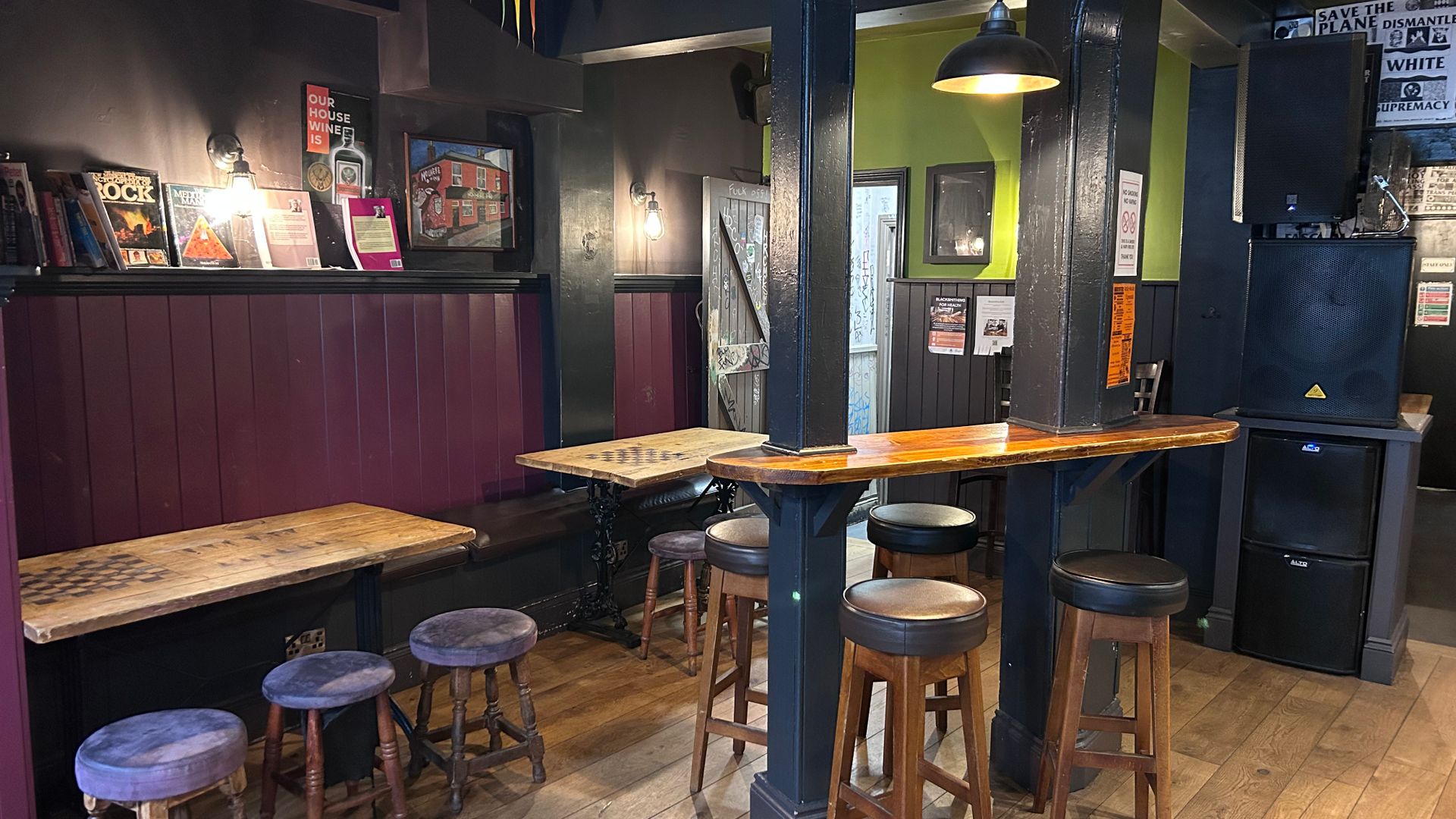 Range of seating at the Nowhere Inn