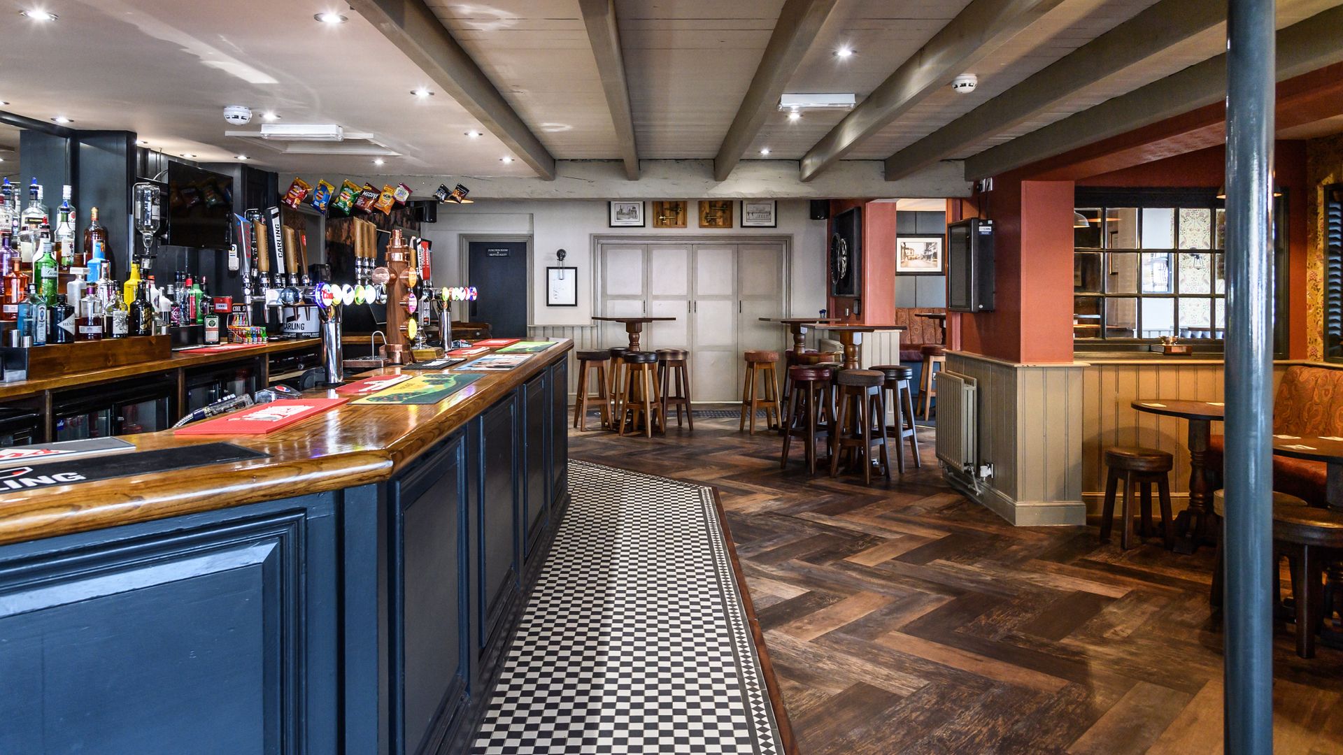 Bar area at the Yellow Wagtail
