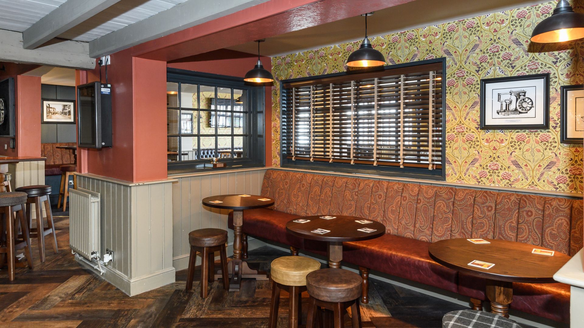 Comfortable seating inside the Yellow Wagtail
