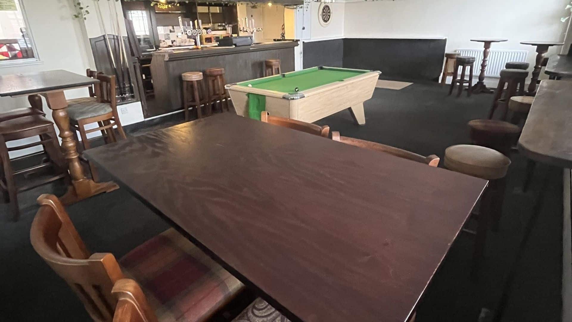 Pool table, Abbey Hotel