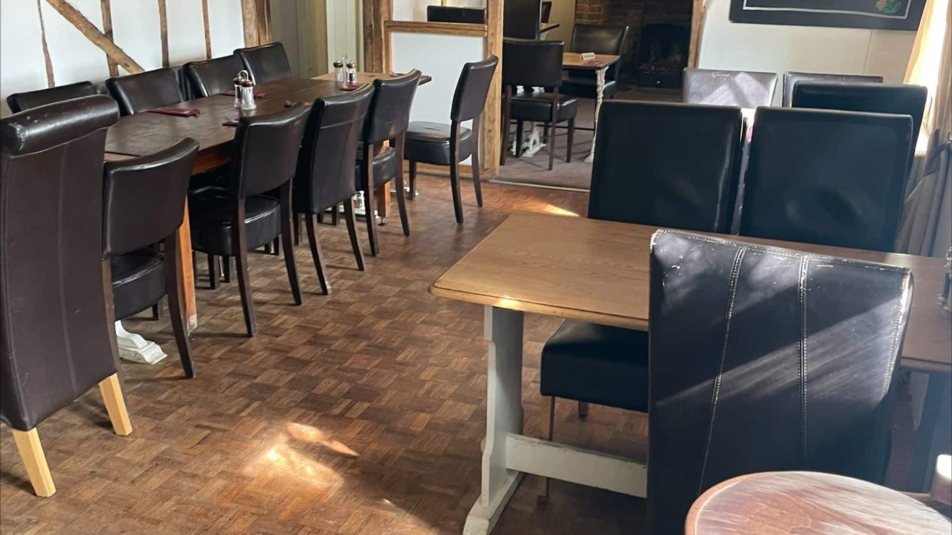 Seating area in The Plough