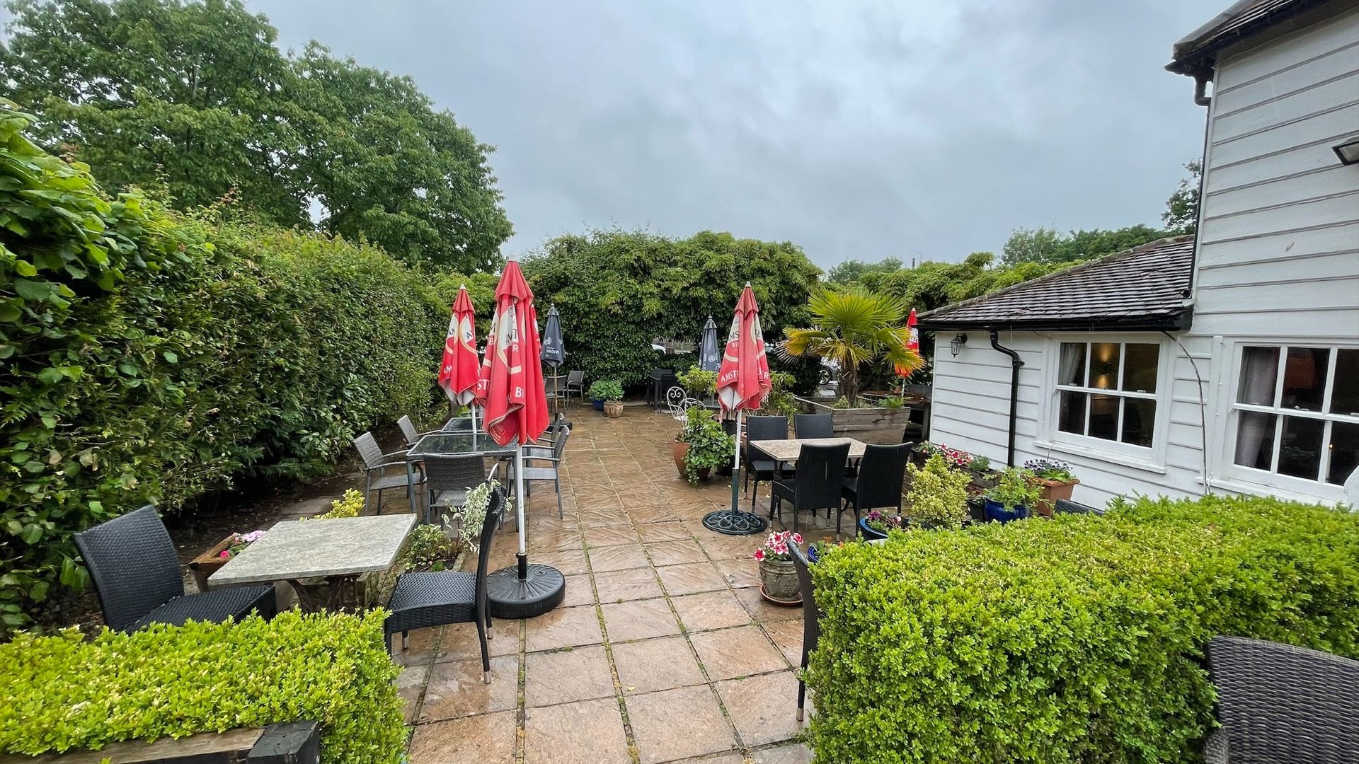 Beer garden at the The Plough