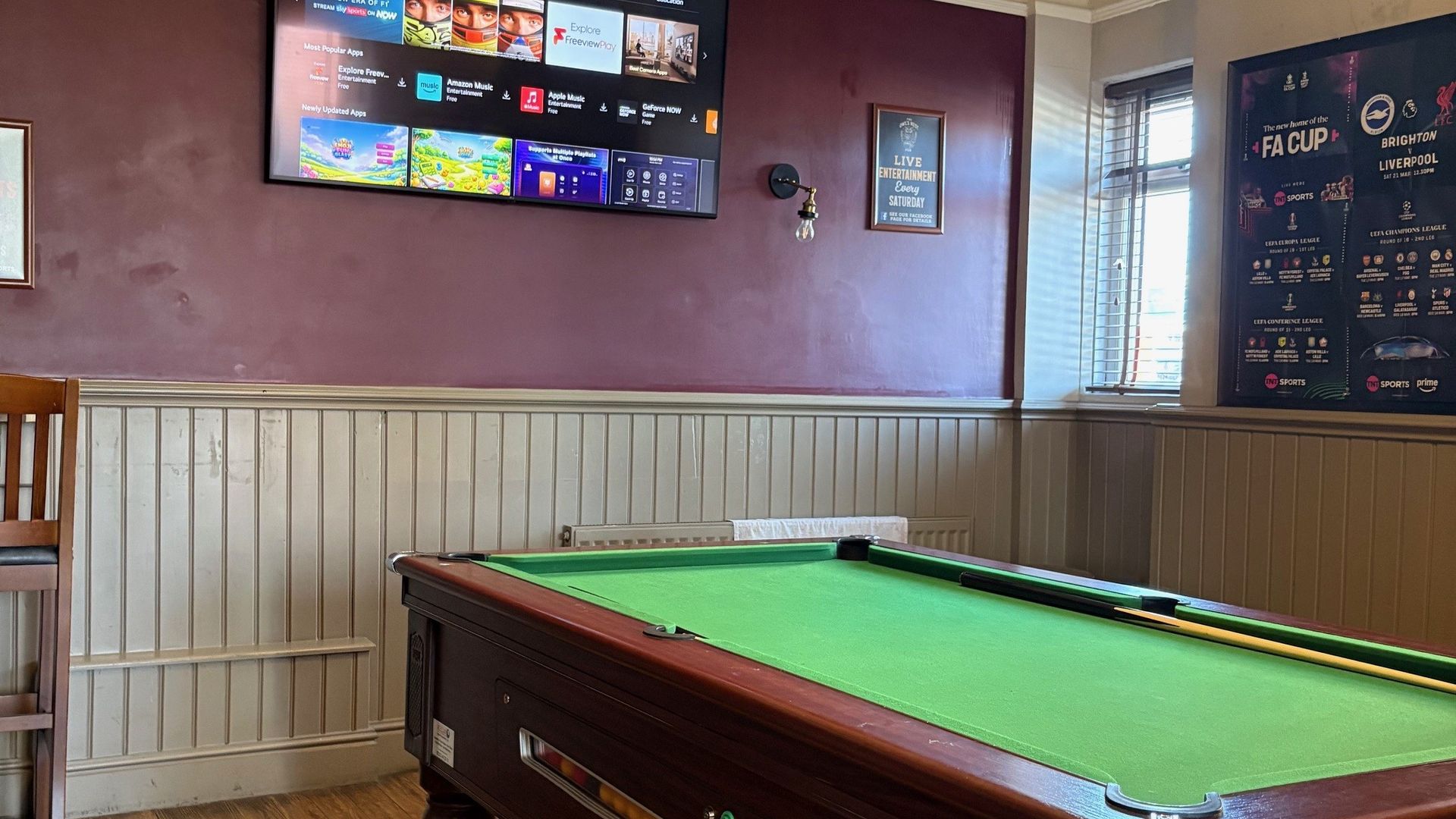 Pool table, Owls Nest