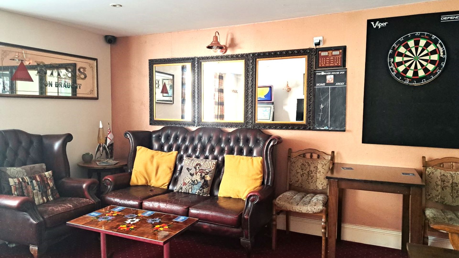 Seating inside The Corner House Inn