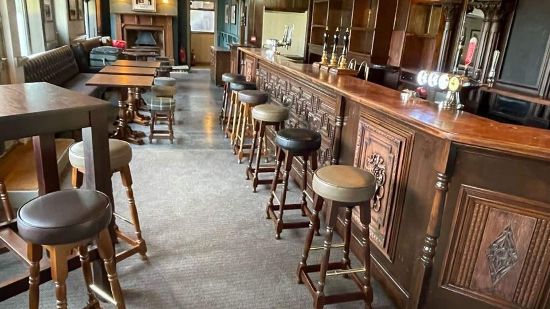 Stools at the bar, Old Shepherd