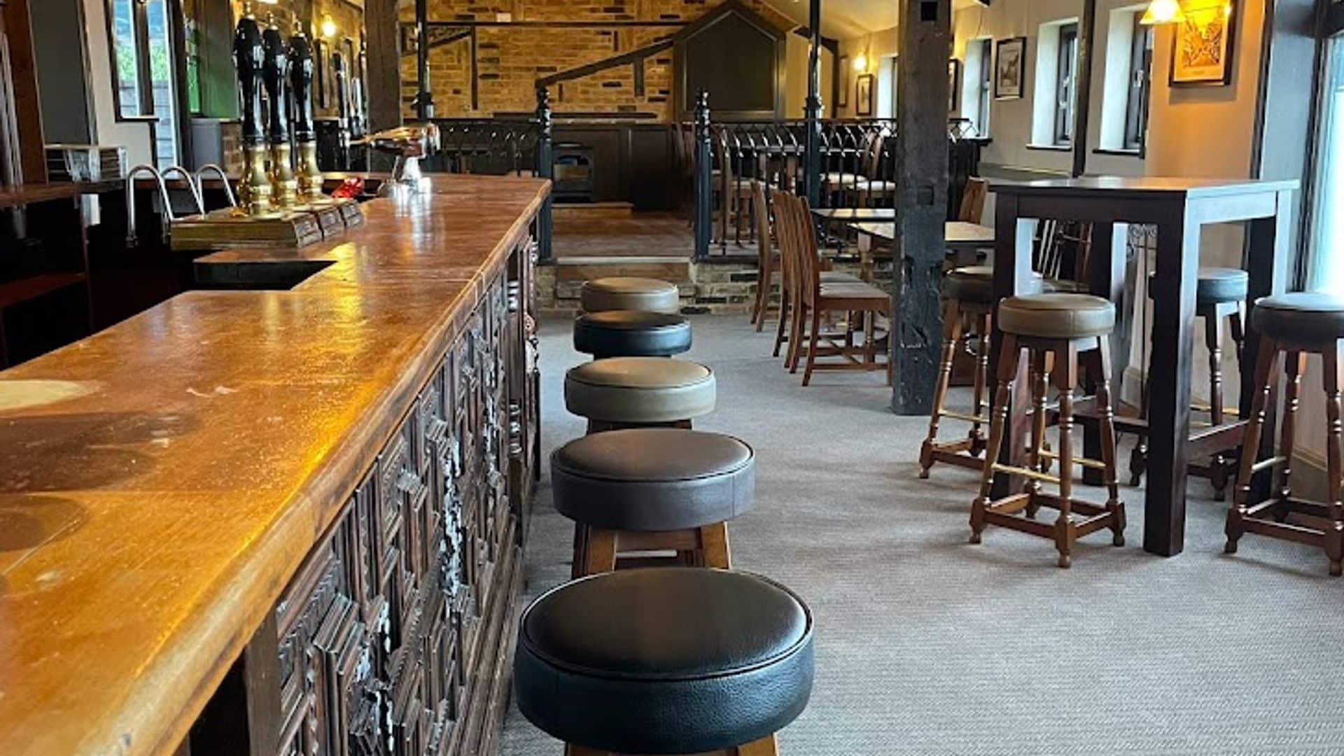 Stools outside, Old Shepherd