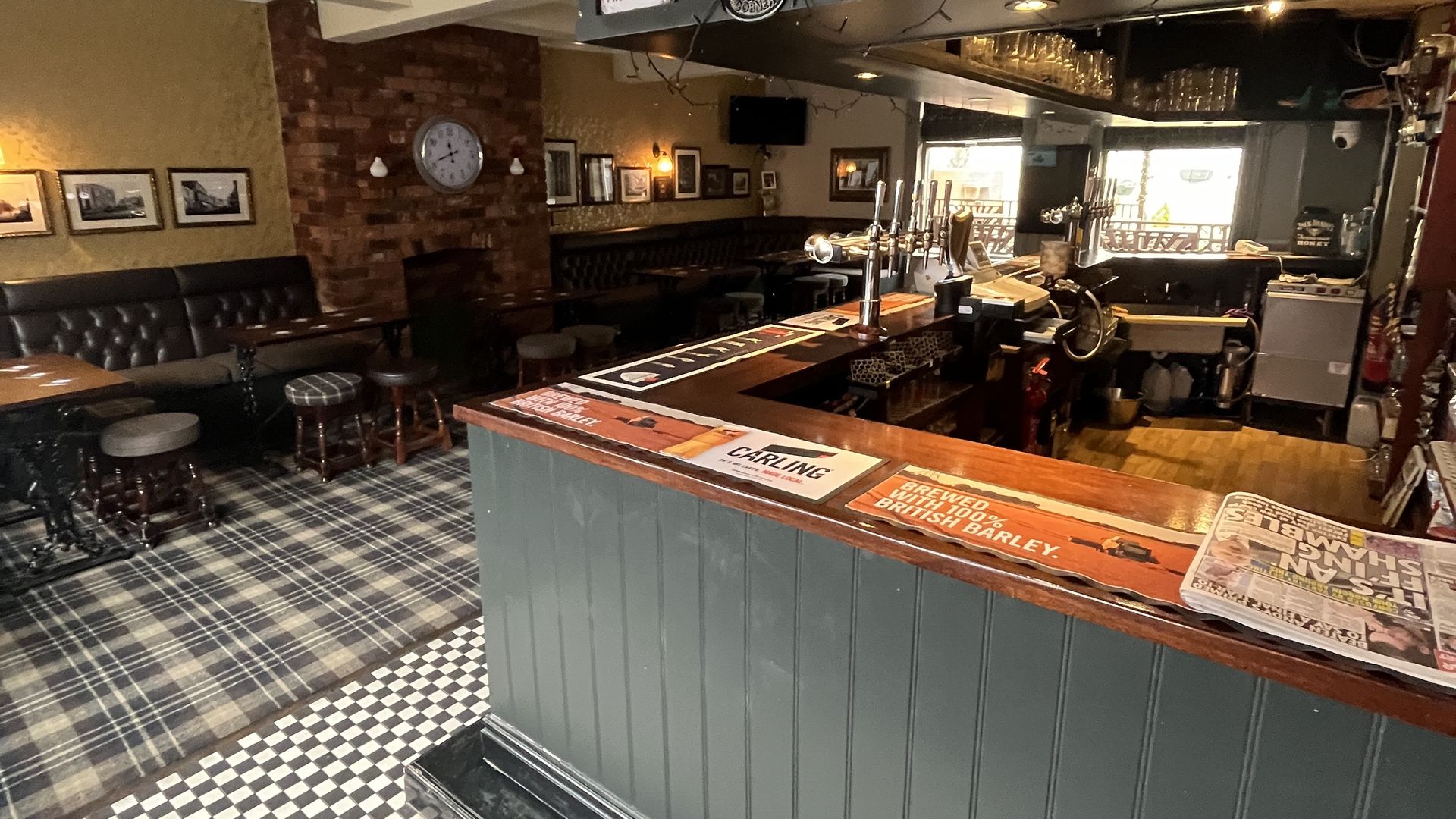 Bar area at The Talbot Inn