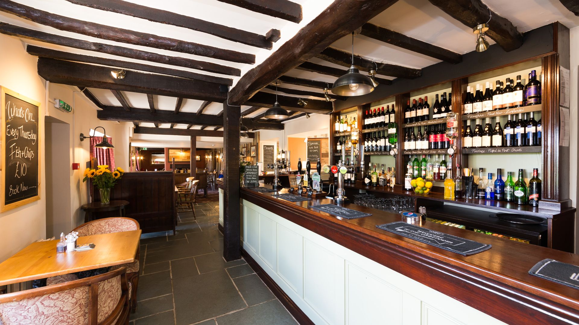 Bar with cask ale selection, Kilkeney Inn