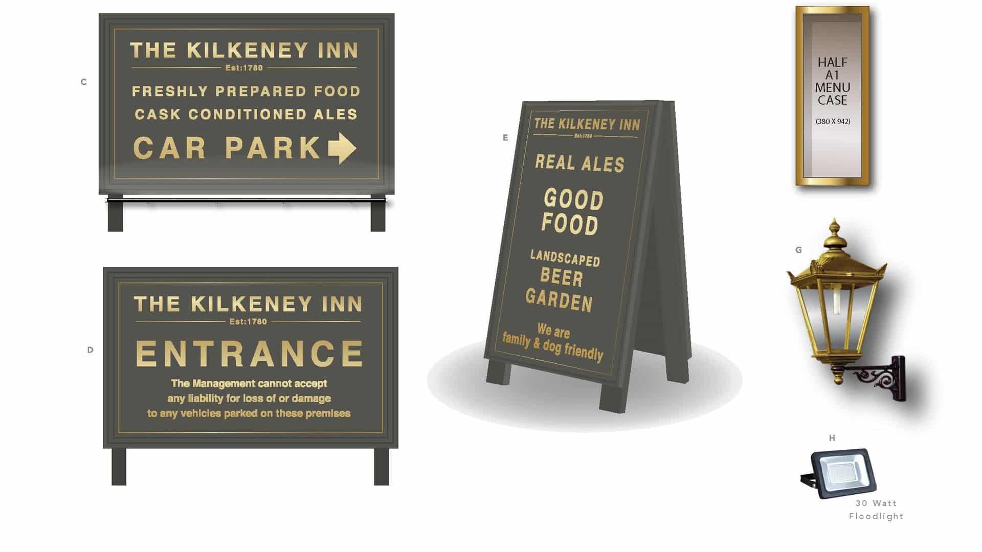 Kilkeney Inn Entrance Signs