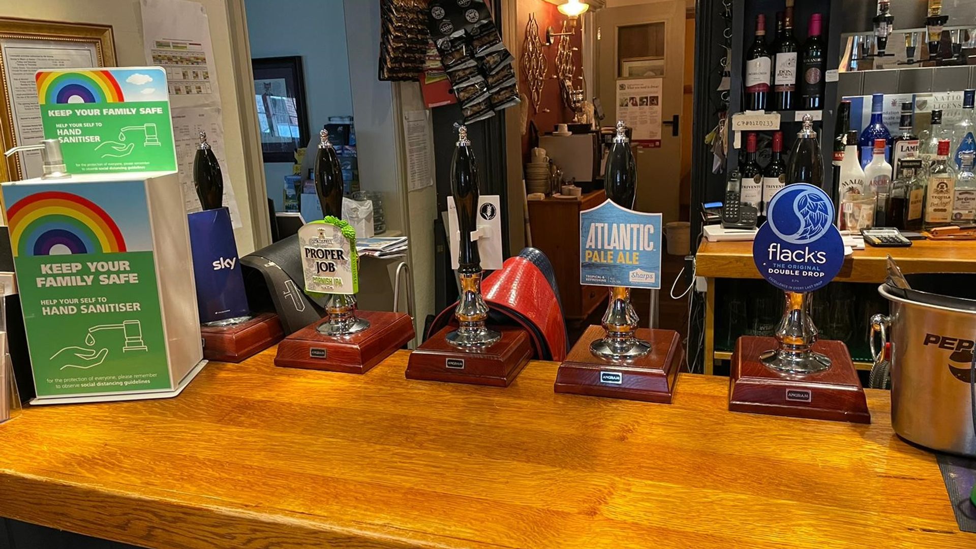 Cask ale selection at the White Hart